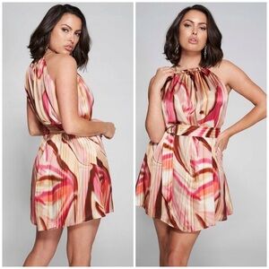 New GUESS BY MARCIANO  Silk Dress SZ L